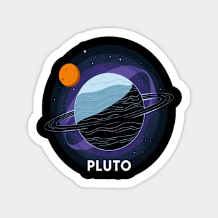 Never Forget Pluto: A Cosmic Tribute to the Distant Planet Sticker